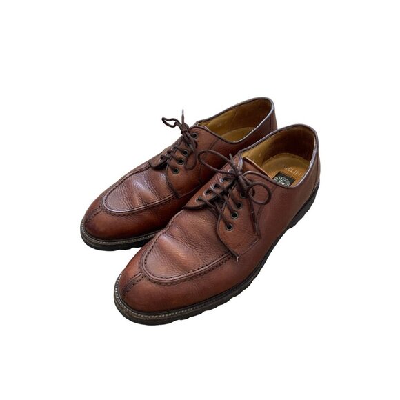 EVERGREEN FOOTWEAR MEN'S BROWN LEATHER DERBY LACE-UP SHOES SZ 10.5 - Picture 3 of 8